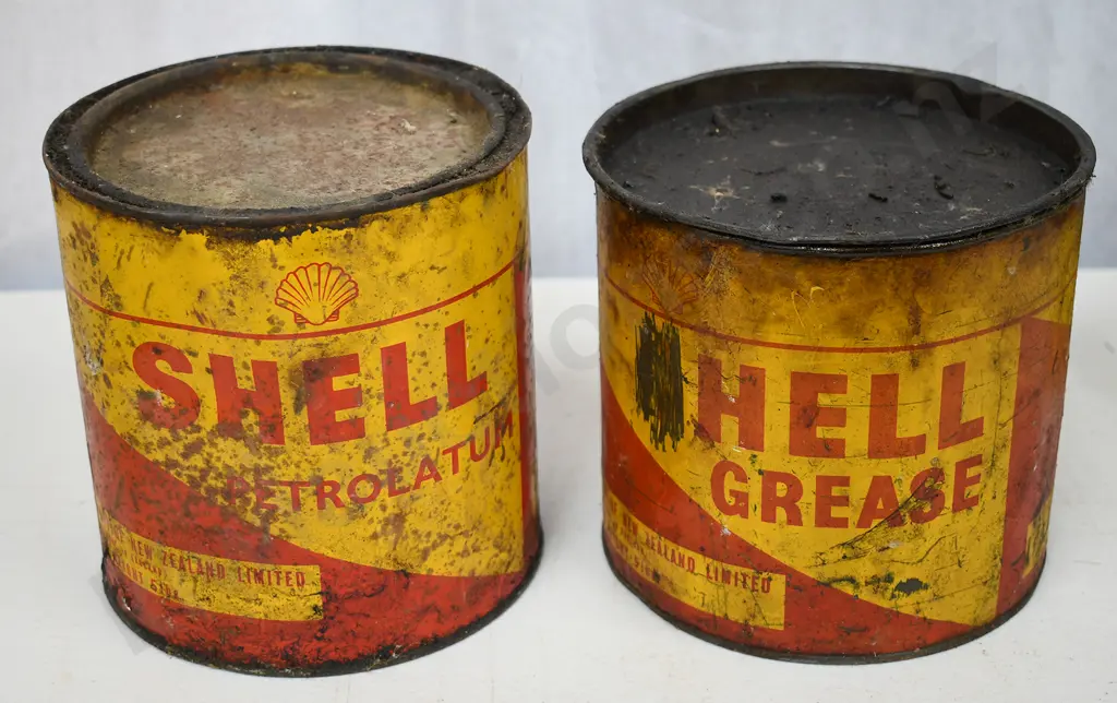 SHELL OIL & GREASE TINS Image 1++