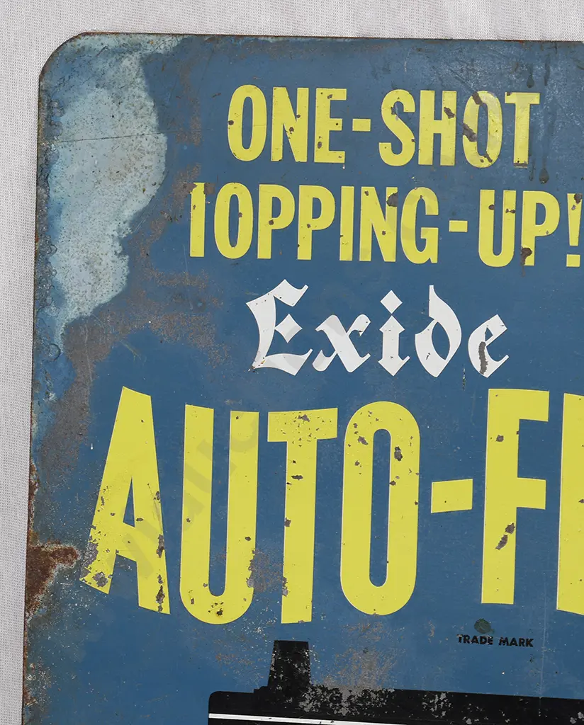 EXIDE PRINTED TIN SIGN Image 1++