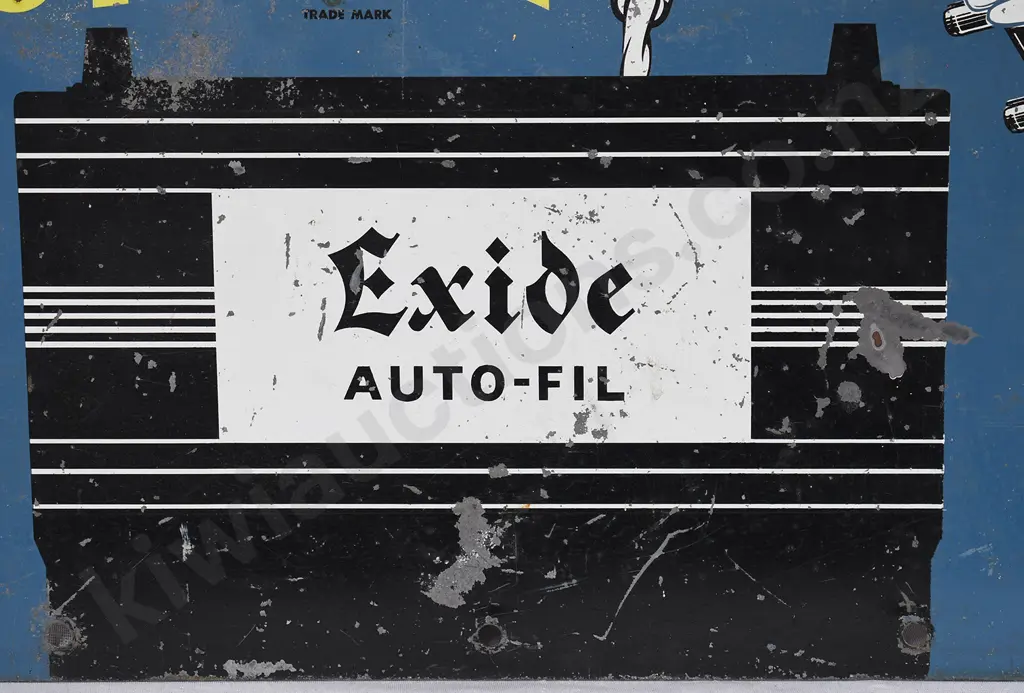 EXIDE PRINTED TIN SIGN Image 1++