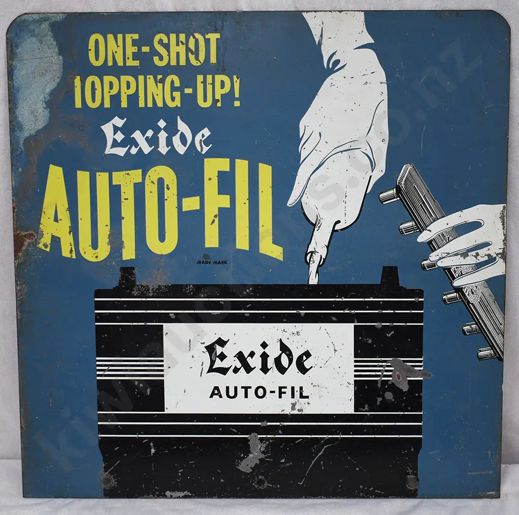 EXIDE PRINTED TIN SIGN Image 1++