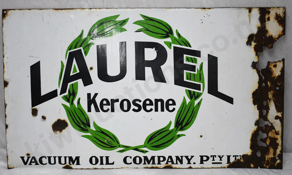 LAUREL KEROSENE DOUBLE SIDED ENAMEL SIGN Image 1++