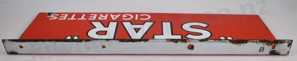 WILL'S STAR CIGARETTES DOUBLE SIDED ENAMEL SIGN Image 1++