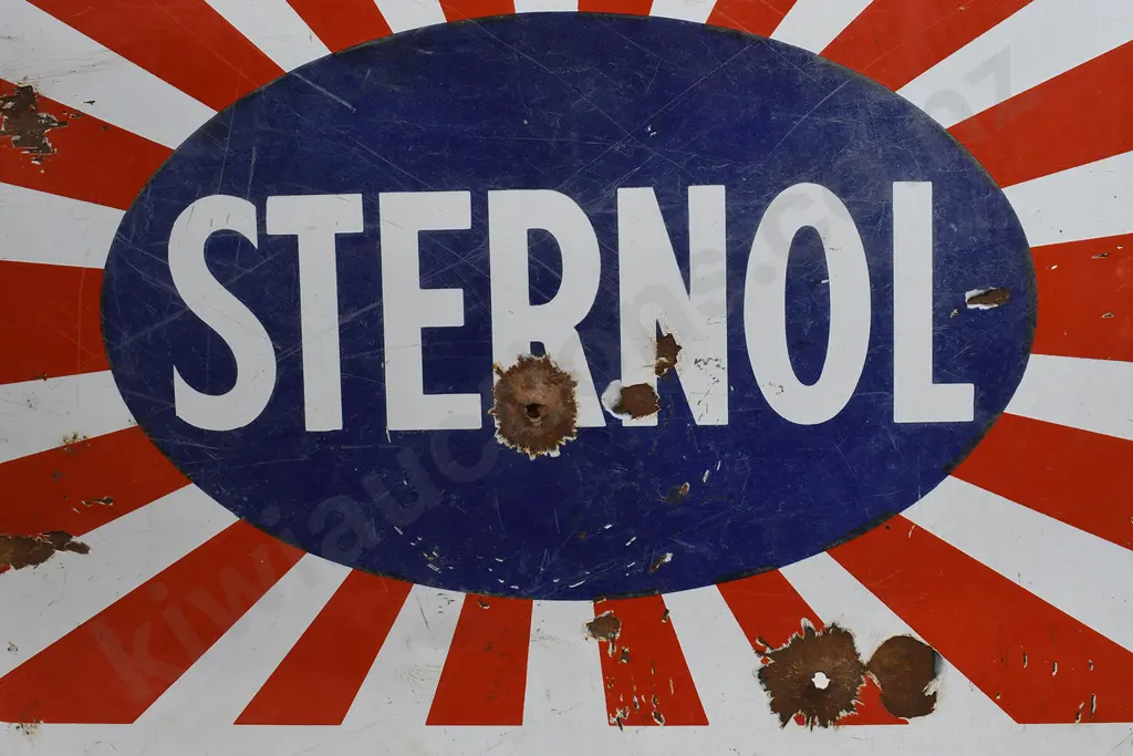 STERNOL OILS & GREASES ENAMEL SIGN Image 1++