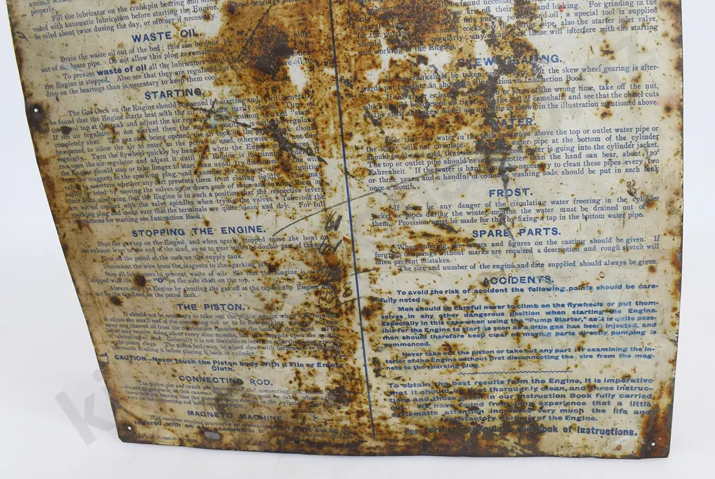 HORNSBY INTRUCTION SIGN Image 1++