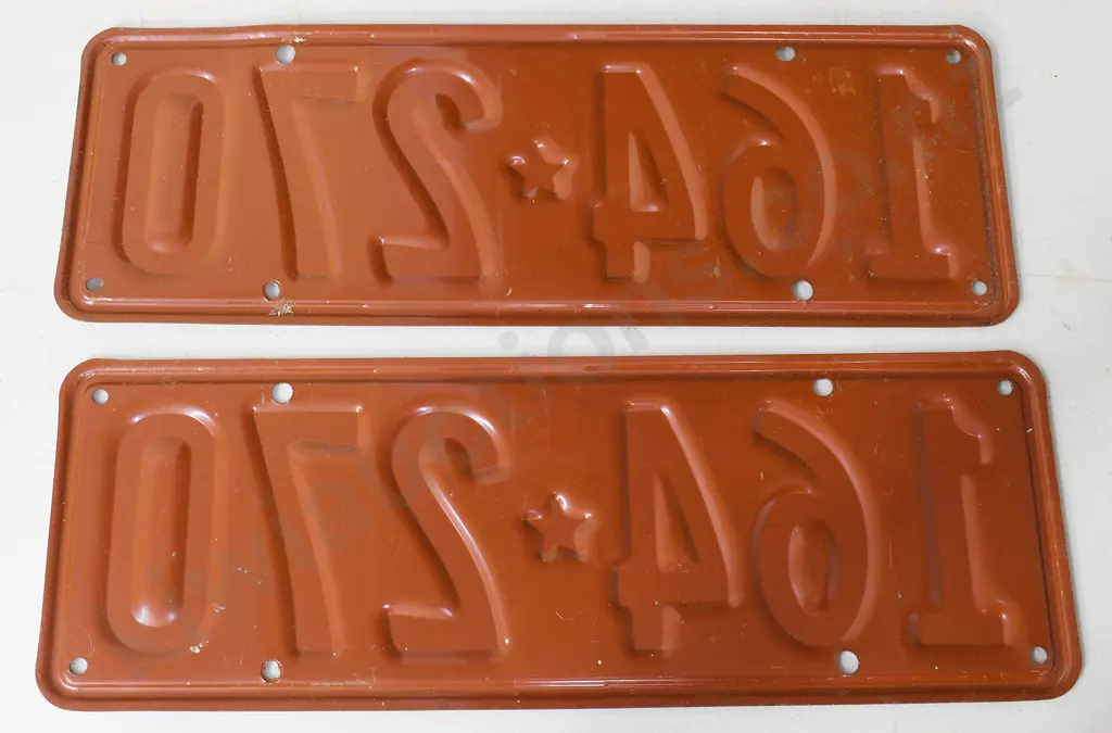 NZ NUMBER PLATE 164-270, 1956-1961 Image 1++