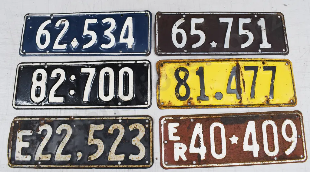 ASSORTED NEW ZEALAND SINGLE NUMBER PLATES Image 1++