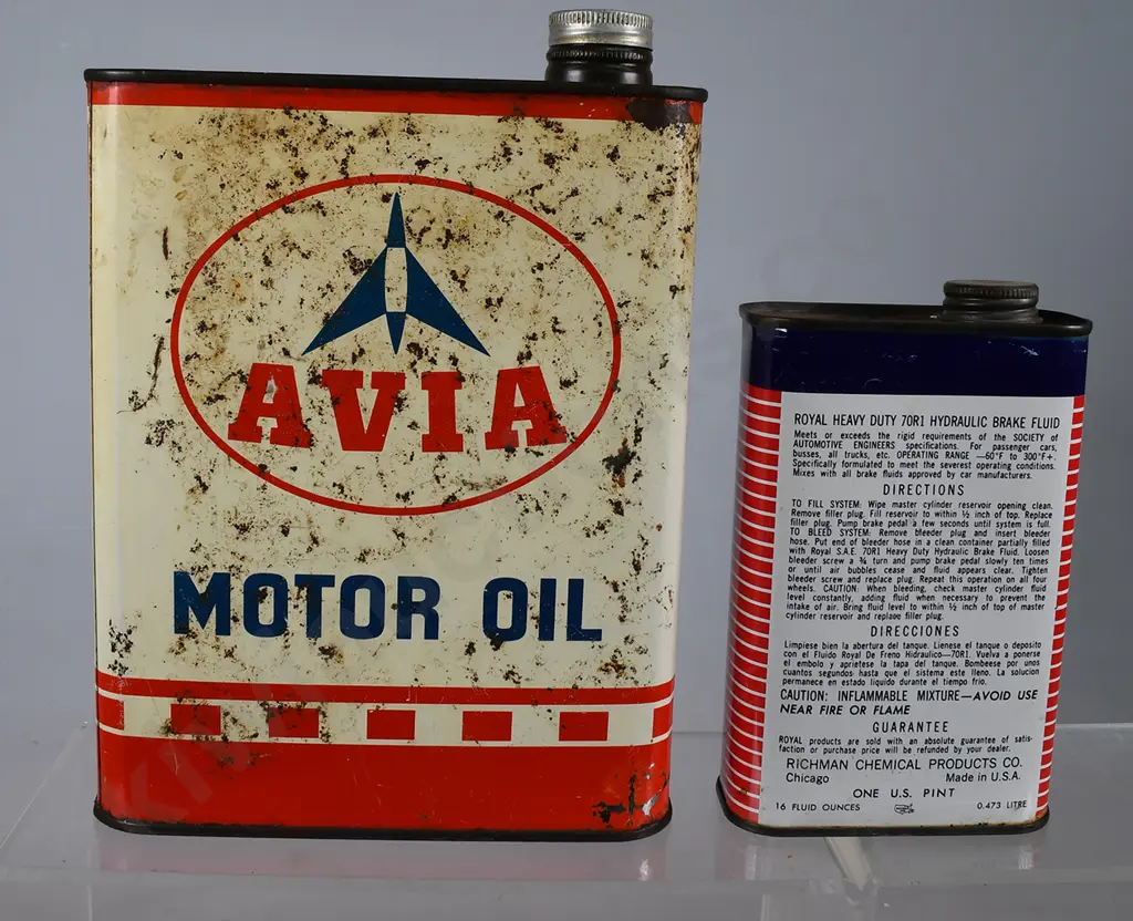 MOTOR OIL & BRAKE FLUID TINS Image 1++