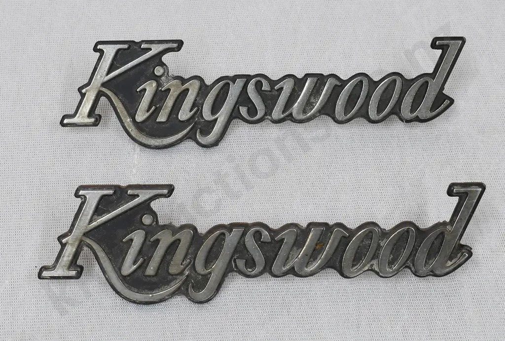 CHROME CAR NAME BADGES, KINGSWOOD Image 1++