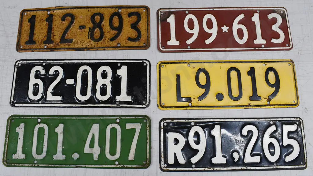 ASSORTED NEW ZEALAND SINGLE NUMBER PLATES Image 1++