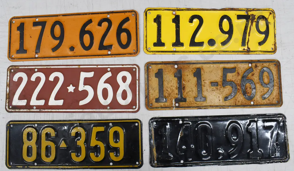 ASSORTED NEW ZEALAND SINGLE NUMBER PLATES Image 1++
