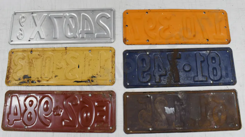 ASSORTED NEW ZEALAND SINGLE NUMBER PLATES Image 1++