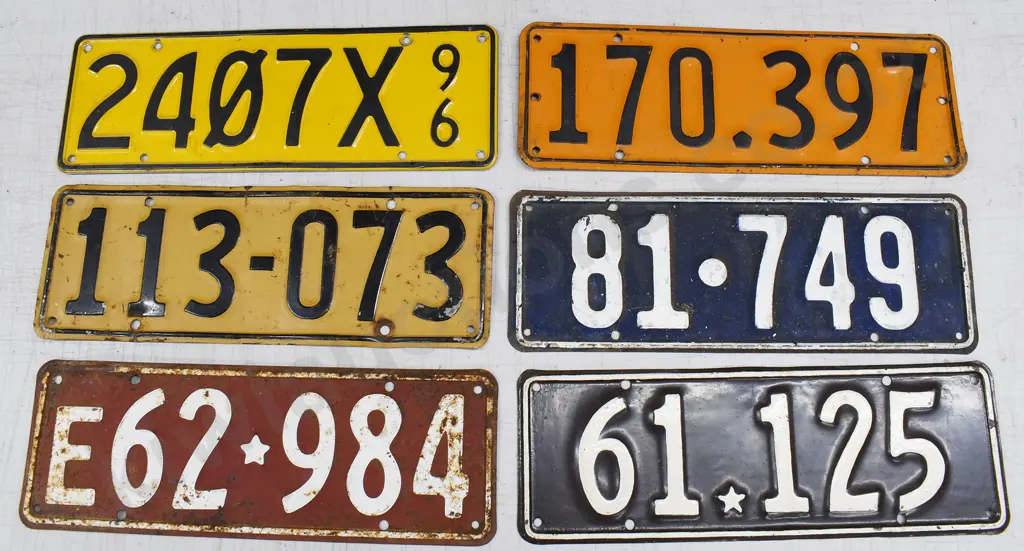 ASSORTED NEW ZEALAND SINGLE NUMBER PLATES Image 1++