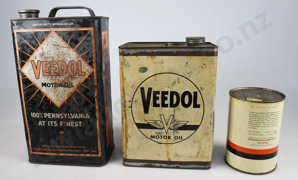 VEEDOL MOTOR OIL TINS Image 1++