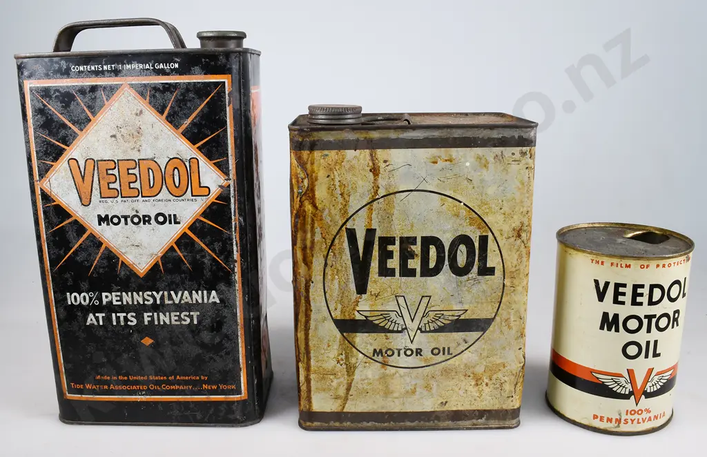 VEEDOL MOTOR OIL TINS Image 1++