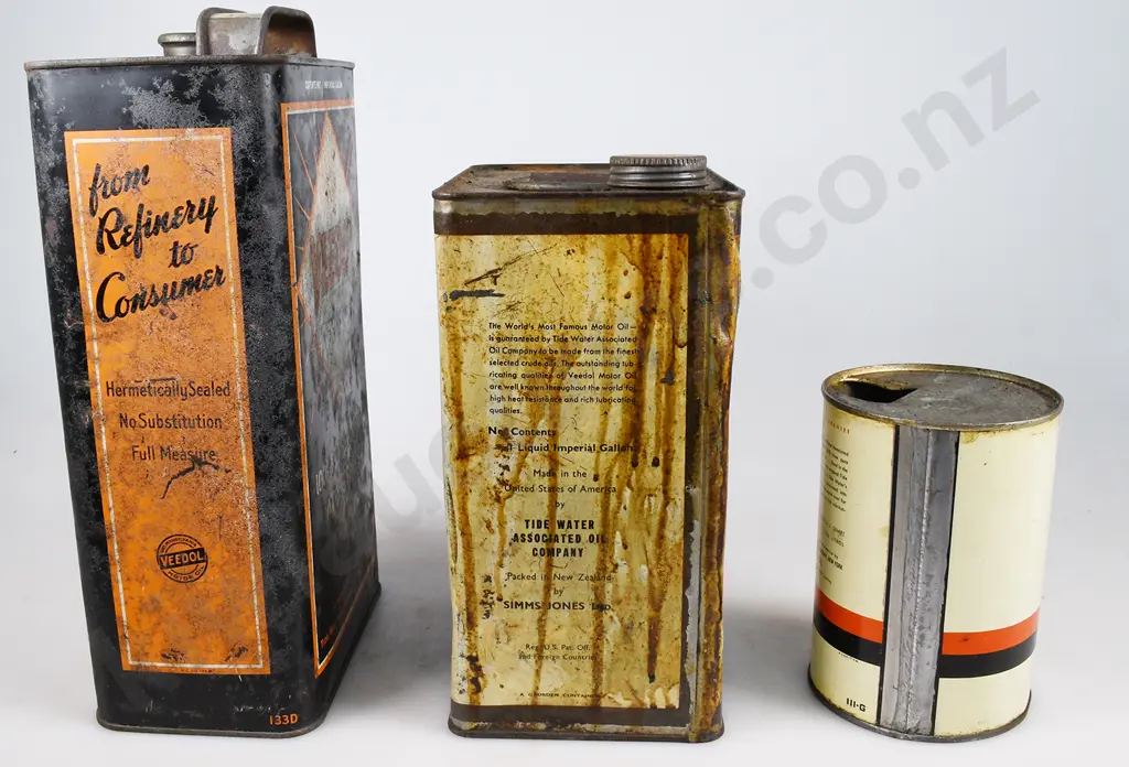 VEEDOL MOTOR OIL TINS Image 1++