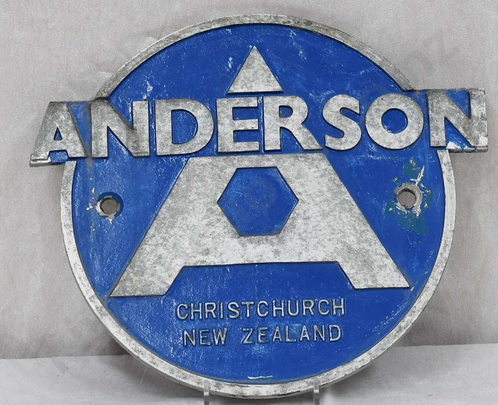 ANDERSON CHRISTCHURCH NAME PLATE Image 1++