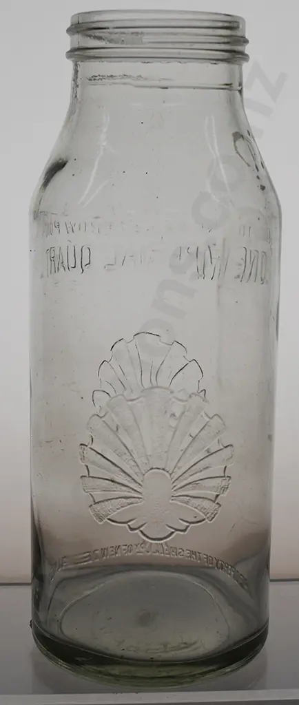 EARLY SHELL QUART OIL BOTTLE Image 1++