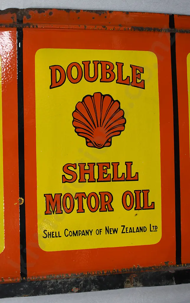 SHELL NEW ZEALAND ENAMEL SIGN Image 1++