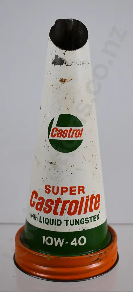 CASTROL SUPER CASTROLITE 10W-40 PRESSED TIN BOTTLE POURER Image 1++