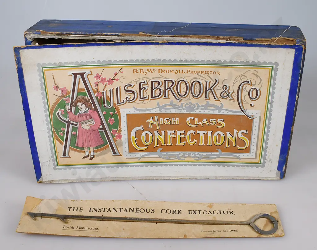 AULSEBROOK'S SHOP COUNTER DISPLAY BOX & CORK EXTRACTOR Image 1++
