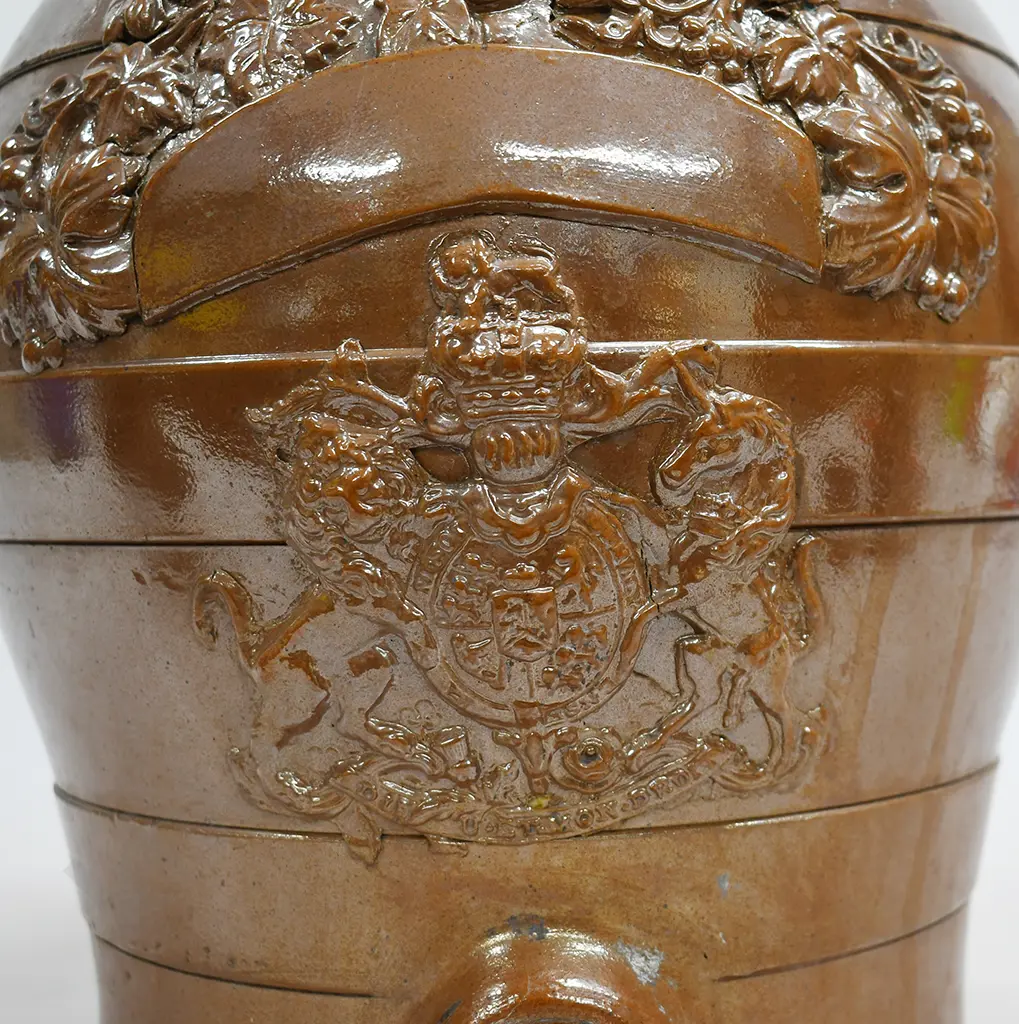 EARLY STONEWARE SPIRITS BARREL Image 1++