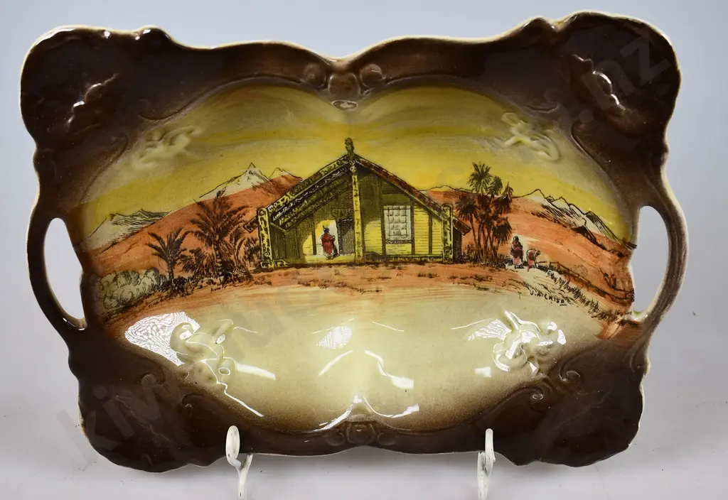 ROYAL STAFFORDSHIRE HOMELAND SERIES MAORI WHARE PLATE Image 1++