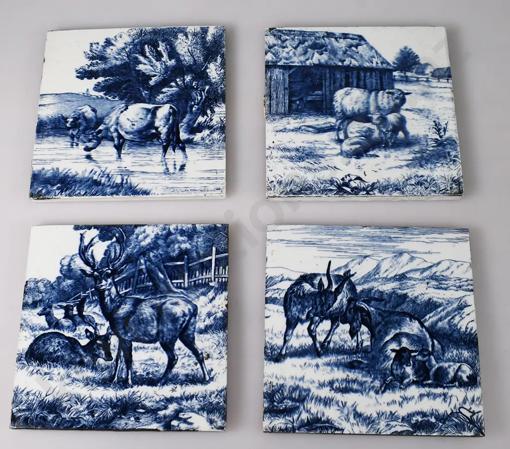 CERAMIC BLUE & WHITE MINTON TILES Image 1++