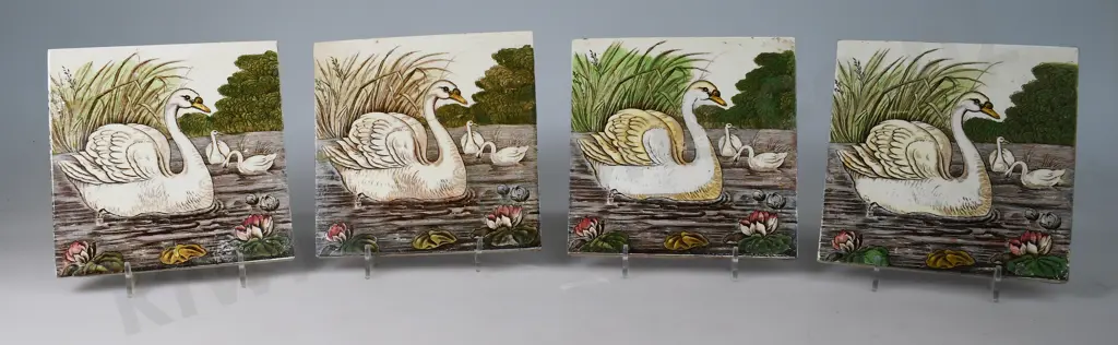 CERAMIC WHIITE SWAN TILES Image 1++