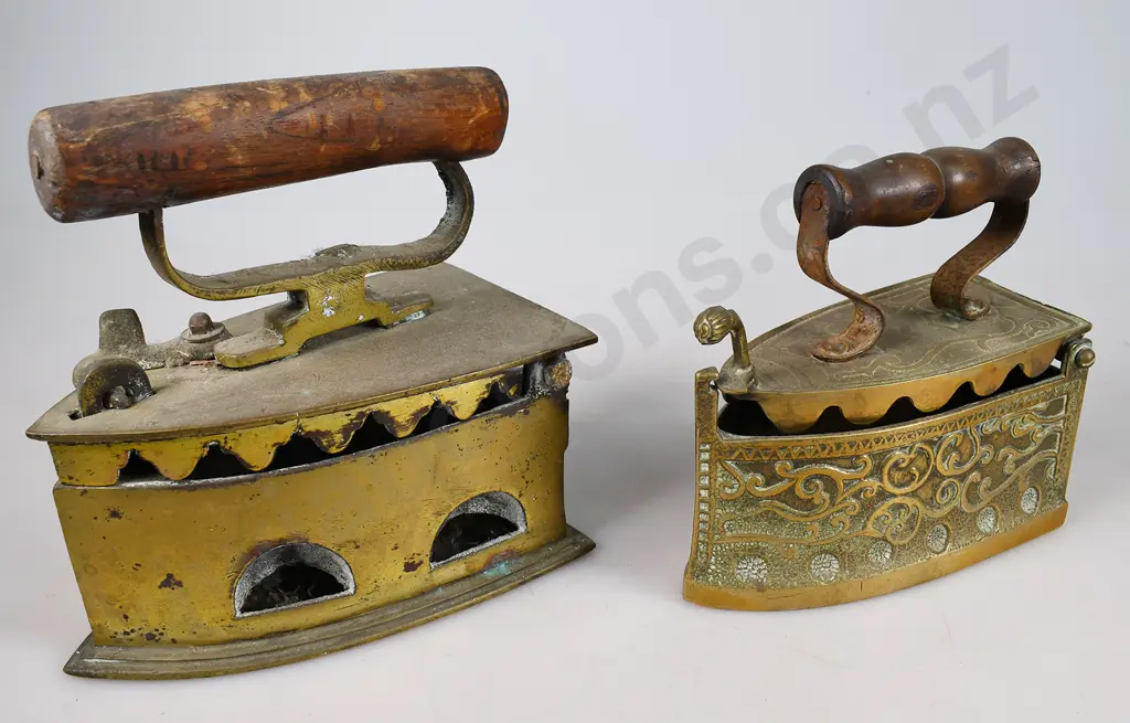 BRASS COAL IRONS Image 1++