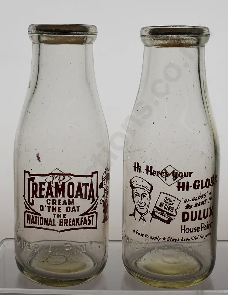 ADVERTISING PYRO MILK BOTTLES Image 1++
