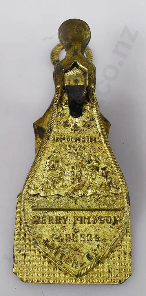 MERRY PHIPSON BRASS LETTER CLIP CLAMP, 1843 Image 1++