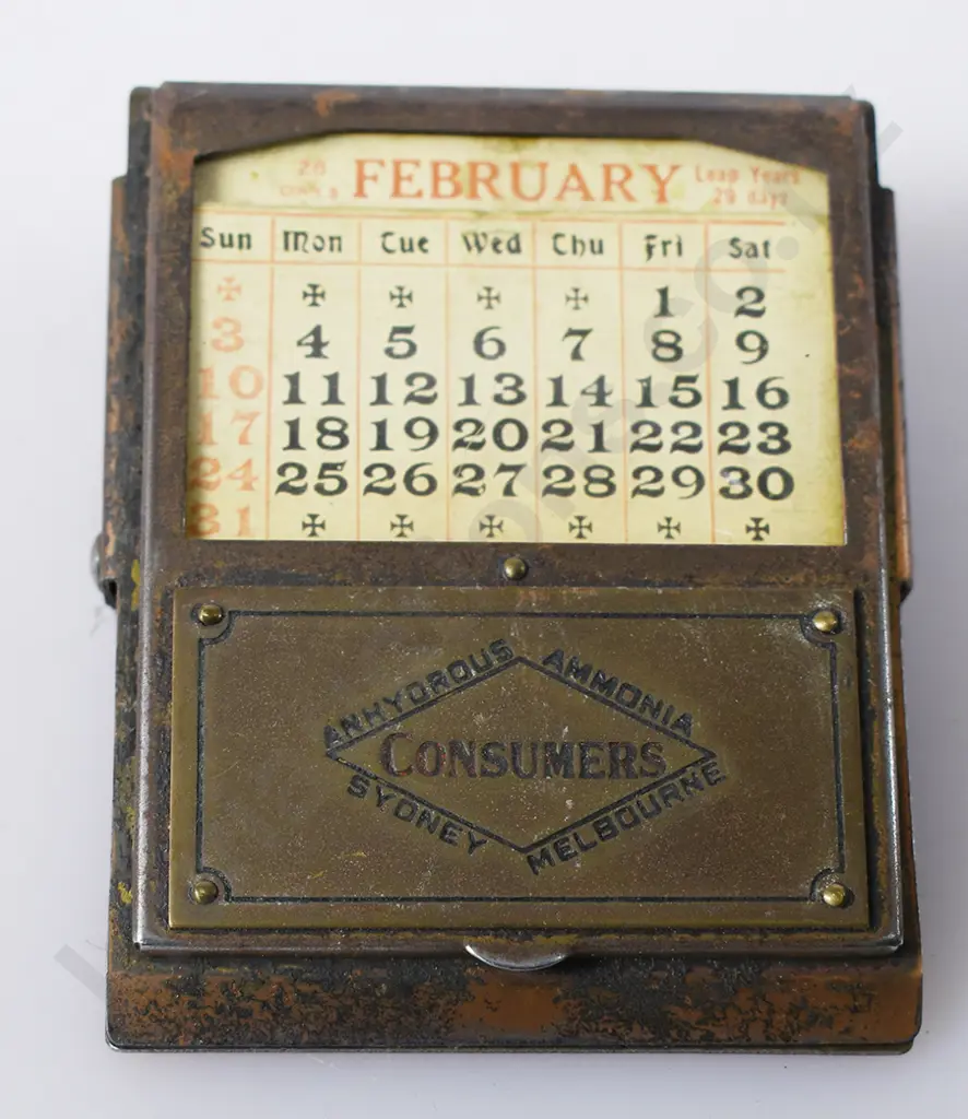 CONSUMERS SYDNEY & MELBOURNE PERPETUAL DESK CALANDER/CLIP Image 1++