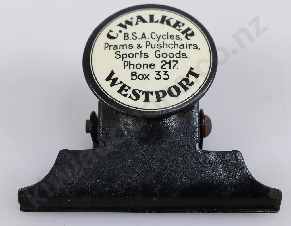 WALKER WESTPORT ADVERTISING PAPER CLIP CLAMP Image 1++