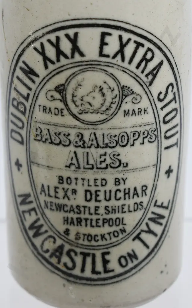 BASS & ALLSOPPS ALES STONEWARE BOTTLES Image 1++