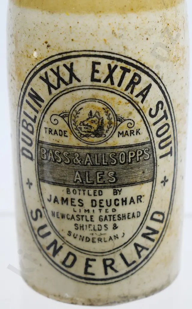 BASS & ALLSOPPS ALES STONEWARE BOTTLES Image 1++