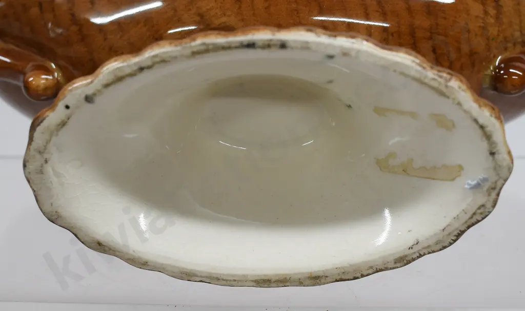 TITIAN B102 DOUBLE HANBLE VASE/BOWL WOODGRAIN Image 1++