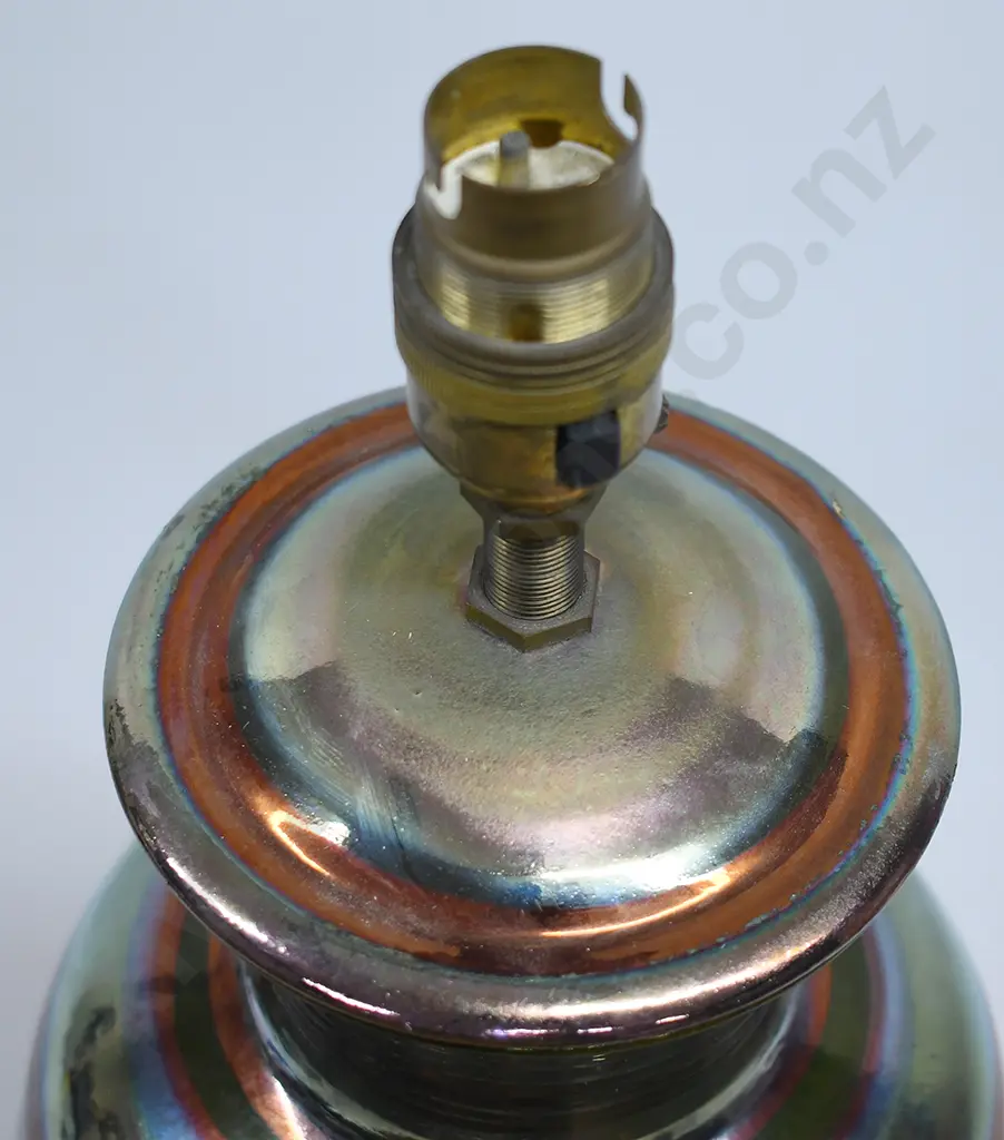 NEW ZEALAND STUDIO POTTERY TABLE LAMP & VASE Image 1++