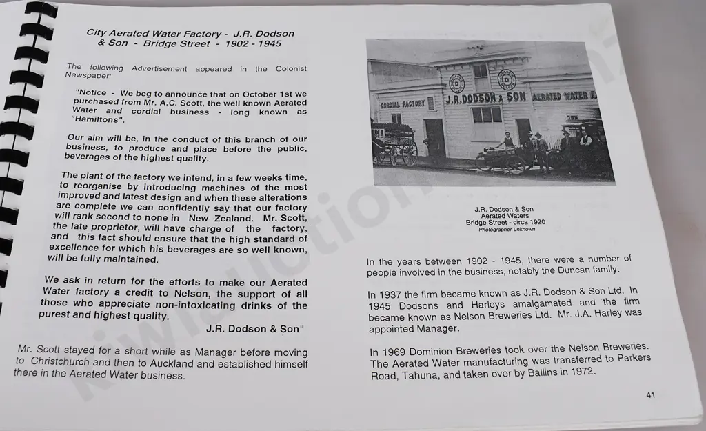 A HISTORY OF NELSON'S EARLY MANUFACTURERS- ROB PACKER BOOK Image 1++