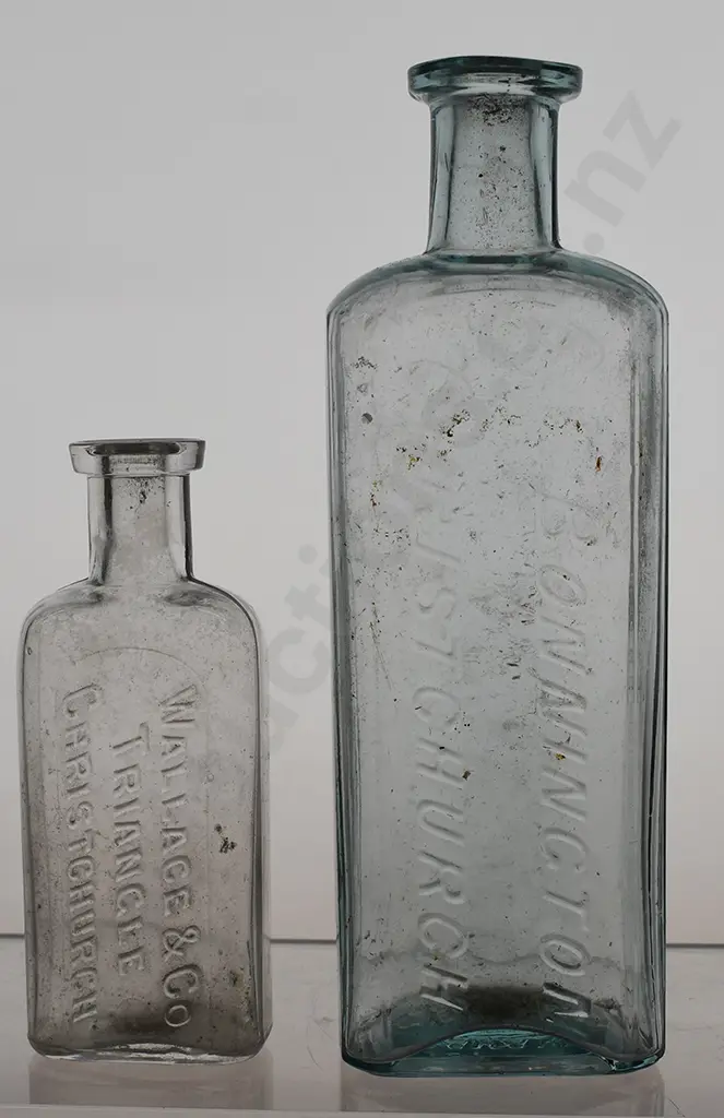 WALLACE & BONNINGTON CHRISTCHURCH CHEMIST BOTTLES Image 1++