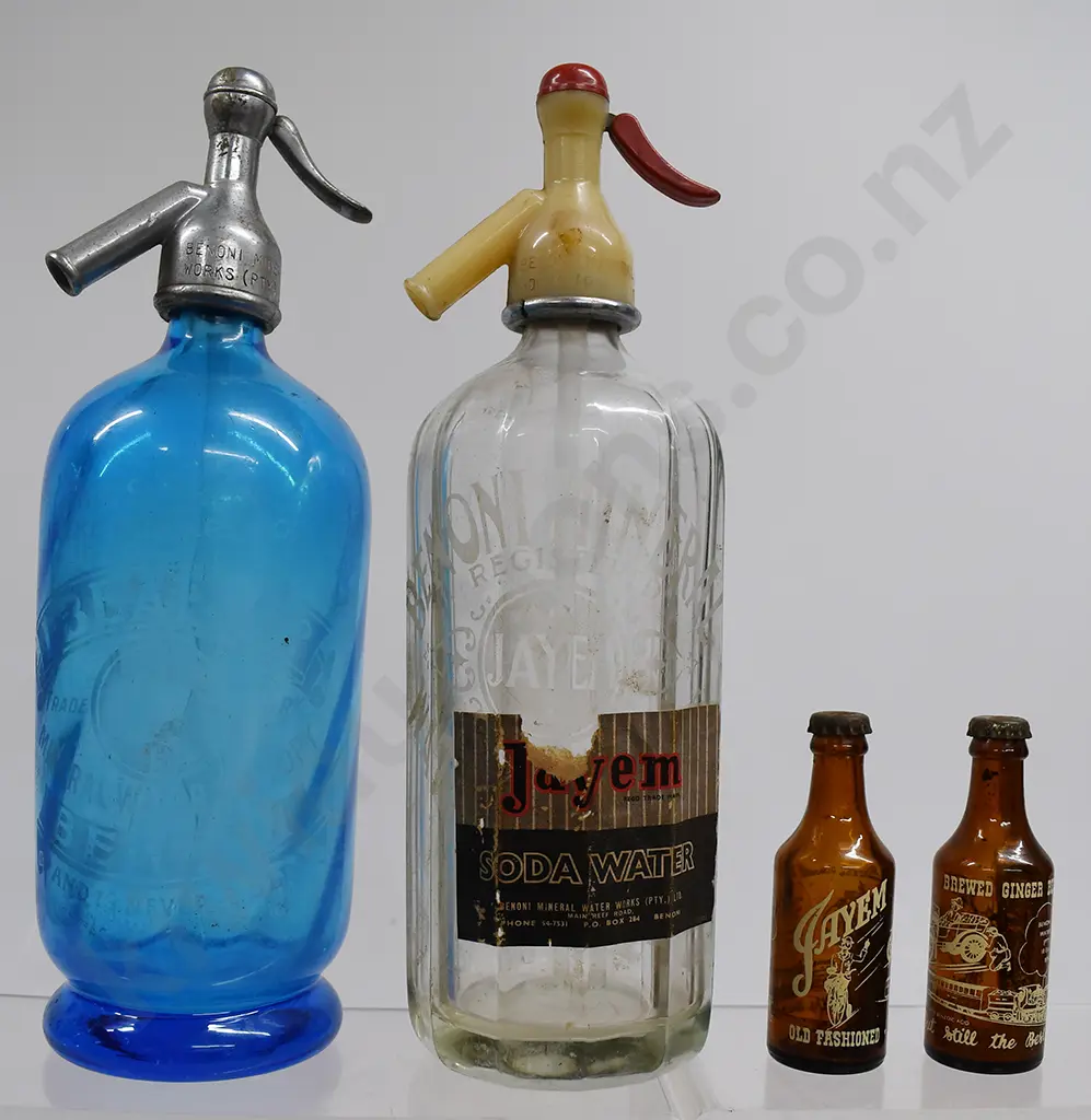 SOUTH AFRICAN SODA SYPHONS, MINIATURE BREWED GINGER BEERS Image 1++