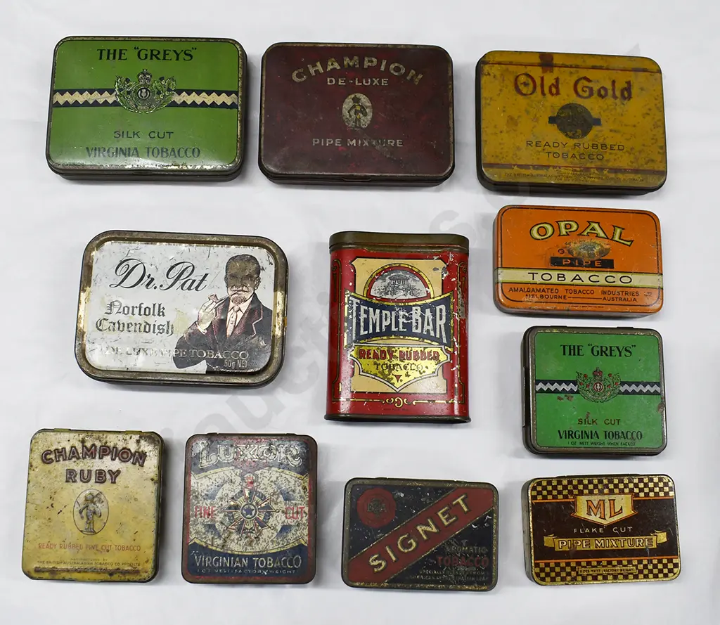ASSORTED TOBACCO TINS Image 1++