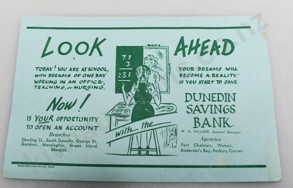 DUNEDIN SAVINGS BANK BLOTTERS Image 1++