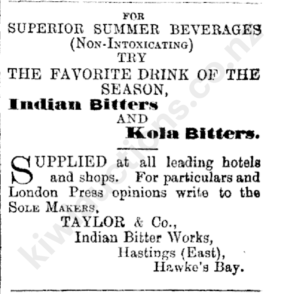 TAYLOR & CO HASTINGS INDIAN BITTERS Image 1++