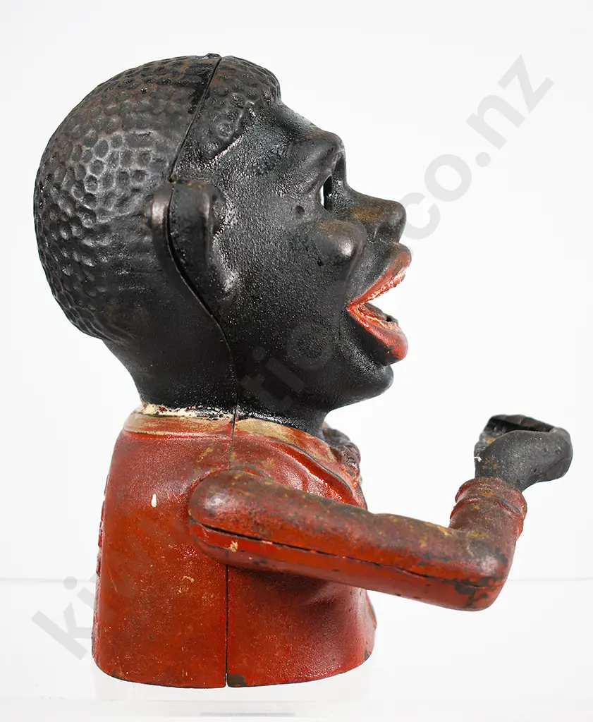 ORIGINAL CAST IRON MONEY BOX JOLLY NI**ER Image 1++