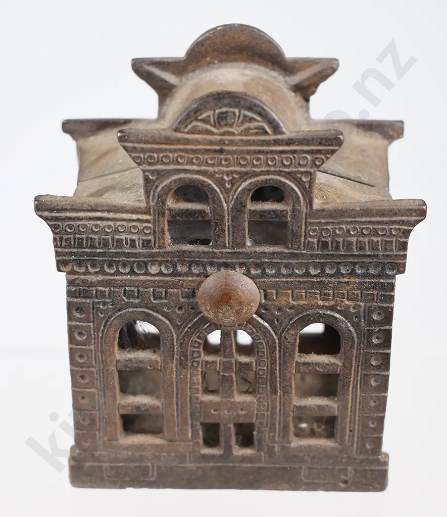 CAST IRON CITY BANK MONEY BANK Image 1++
