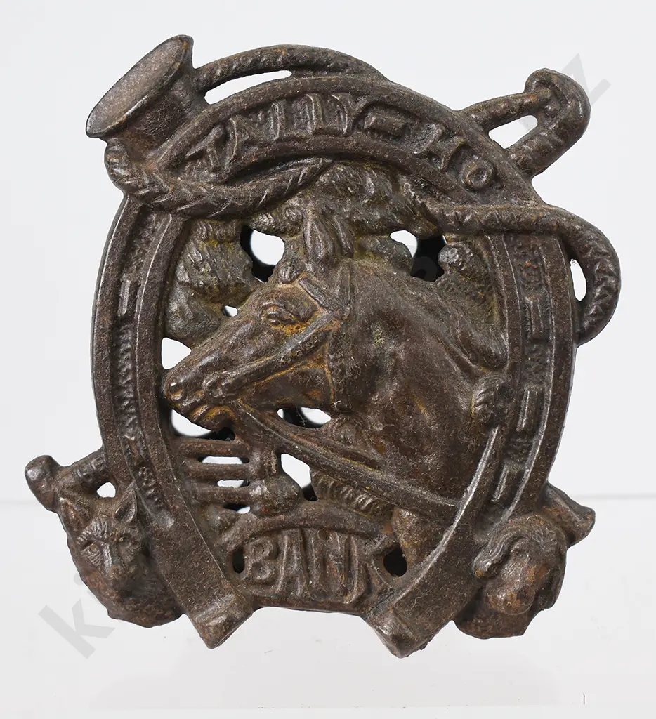 CAST IRON TALLY-HO STILL MONEY BANK Image 1++