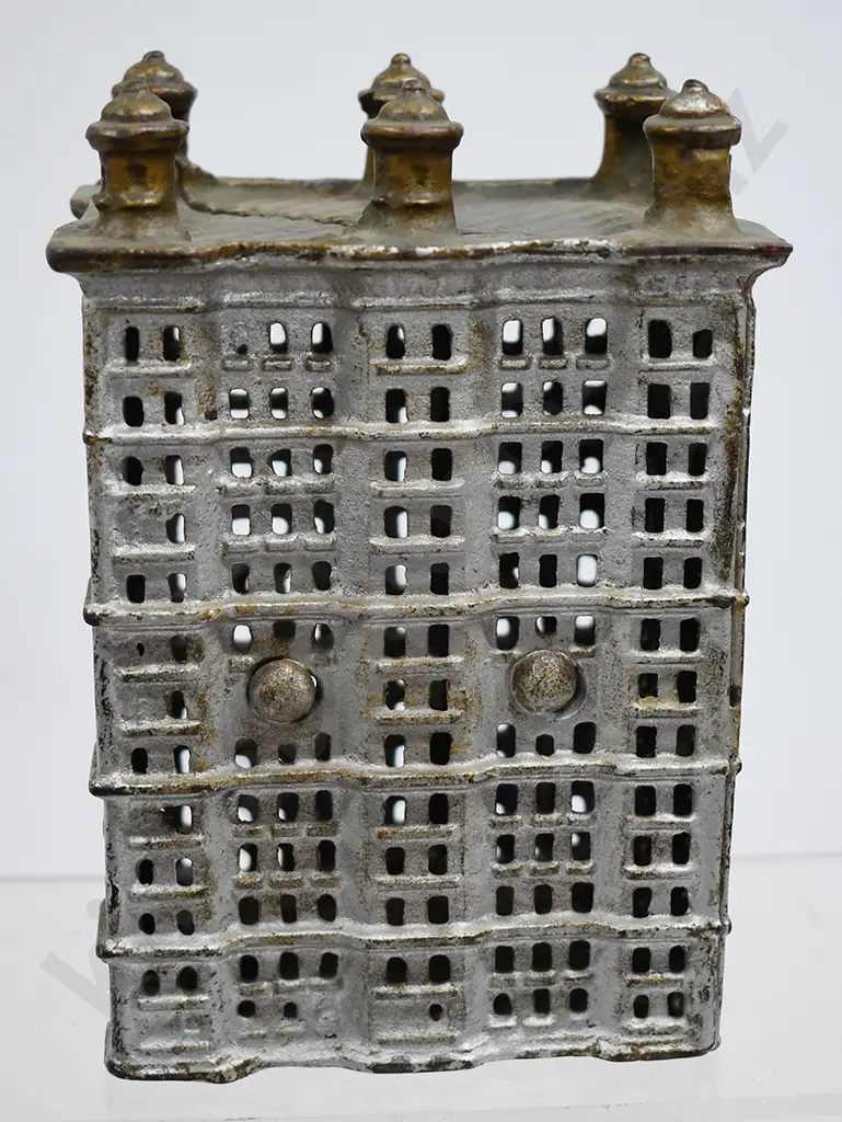 CAST IRON SKYSCRAPER MONEY BANK Image 1++