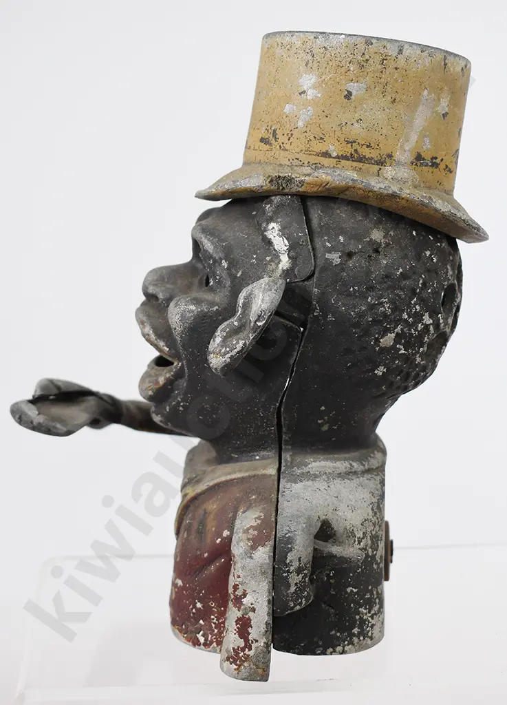 CAST JOLLY MAN WITH TOP HAT MONEY BANK Image 1++