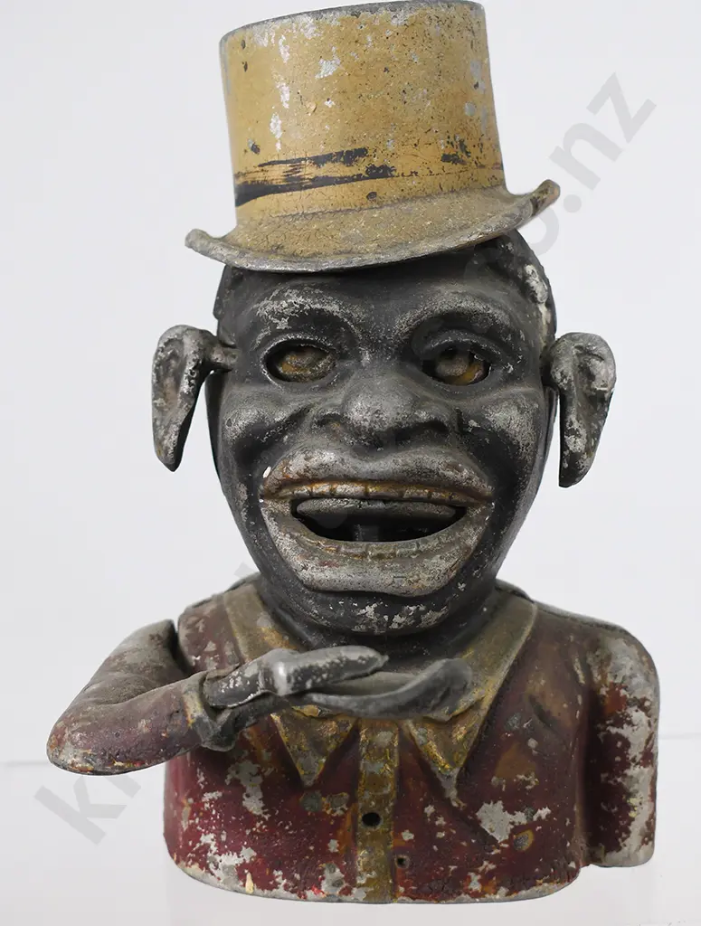 CAST JOLLY MAN WITH TOP HAT MONEY BANK Image 1++