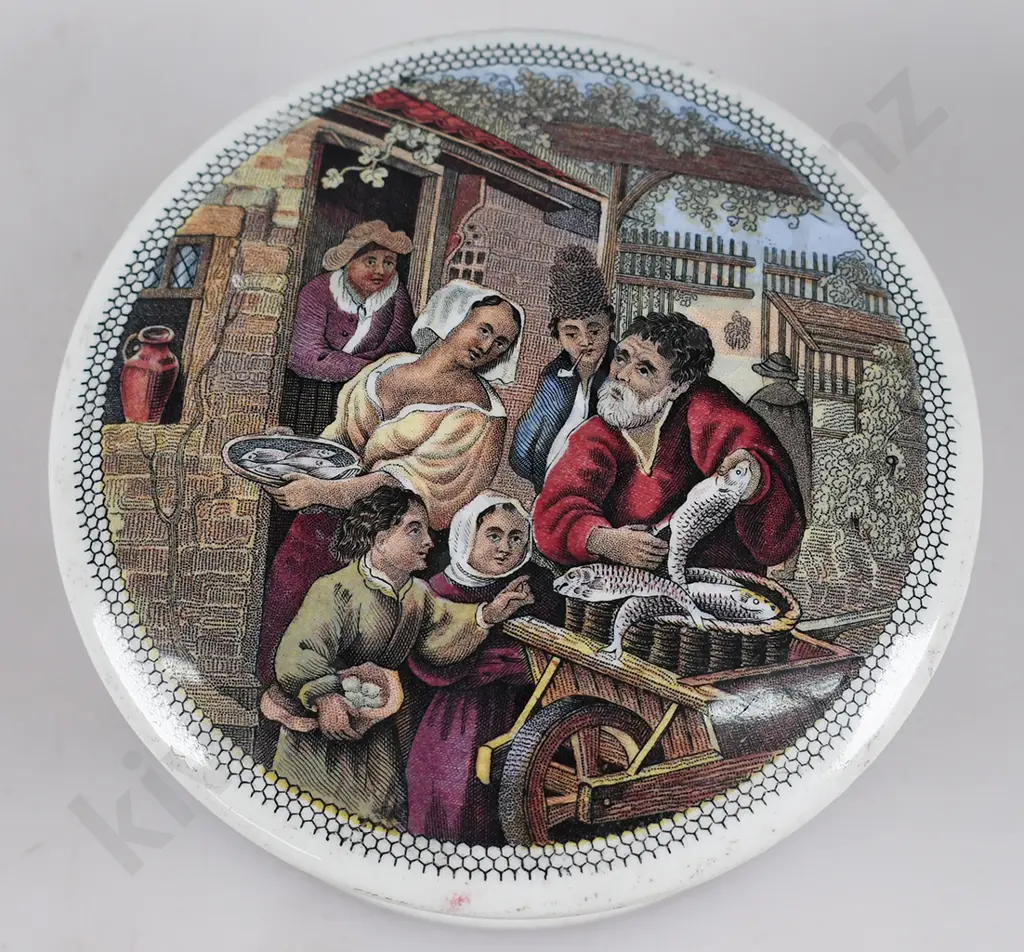 PRATTWARE POT LID THE FISHMARKET Image 1++